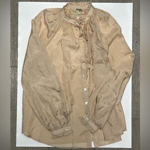 Elizabeth And James Pink Silk Blouse Size Small